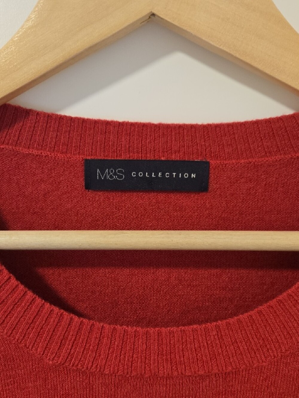 M&S Collection Red Crewneck Sweater - Picture 2 of 9